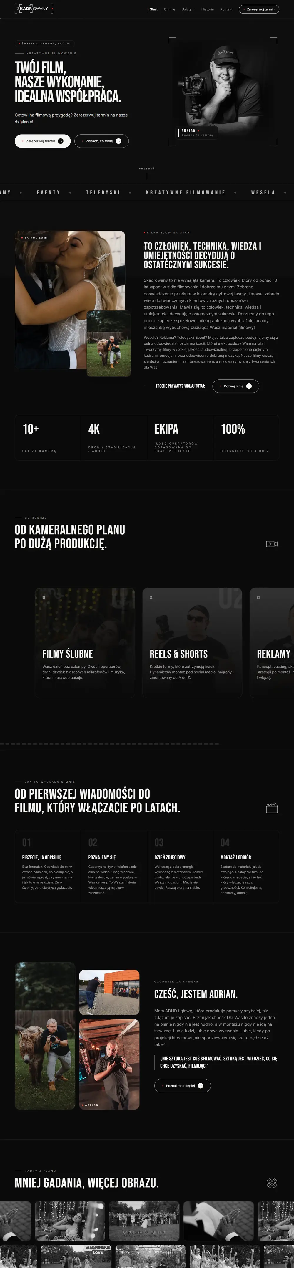 Strona internetowa Skadrowany zaprojektowana przez Social Fury